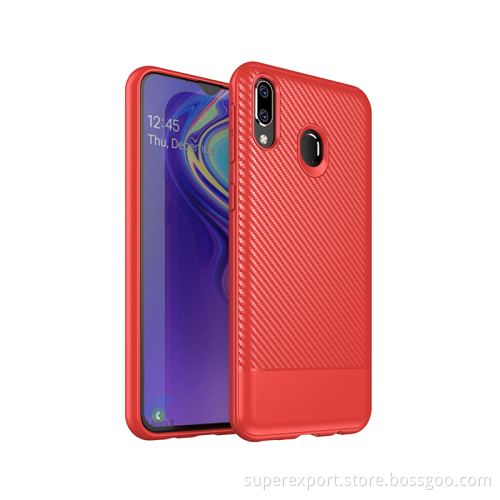 Carbon Fiber Pattern TPU Phone Case for Samsung M20